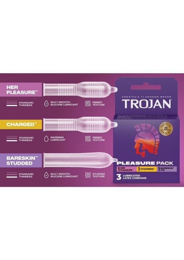 Trojan Pleasure Pack Condoms (3ct) - Image 3