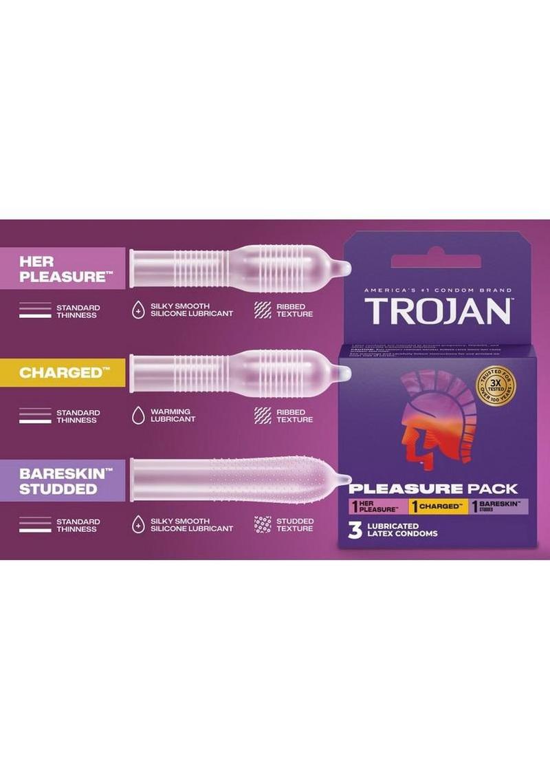 Trojan Pleasure Pack Condoms (3ct) - Image 3