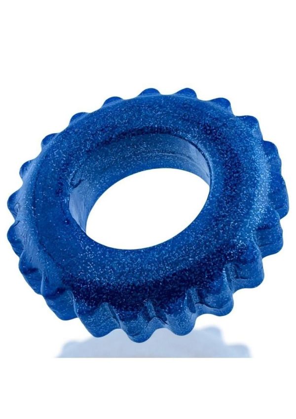Oxball Plushy Single Cock Ring - Blue Fire - Image 4