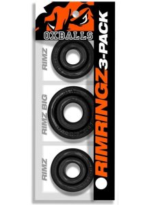 Oxballs Rimrings Multi Size Cockrings (3 Pack) - Black