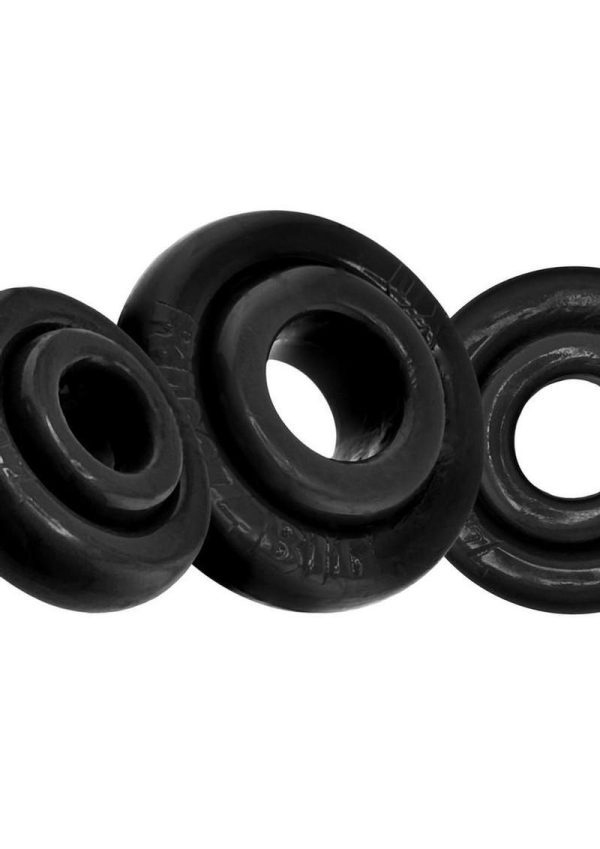 Oxballs Rimrings Multi Size Cockrings (3 Pack) - Black - Image 4