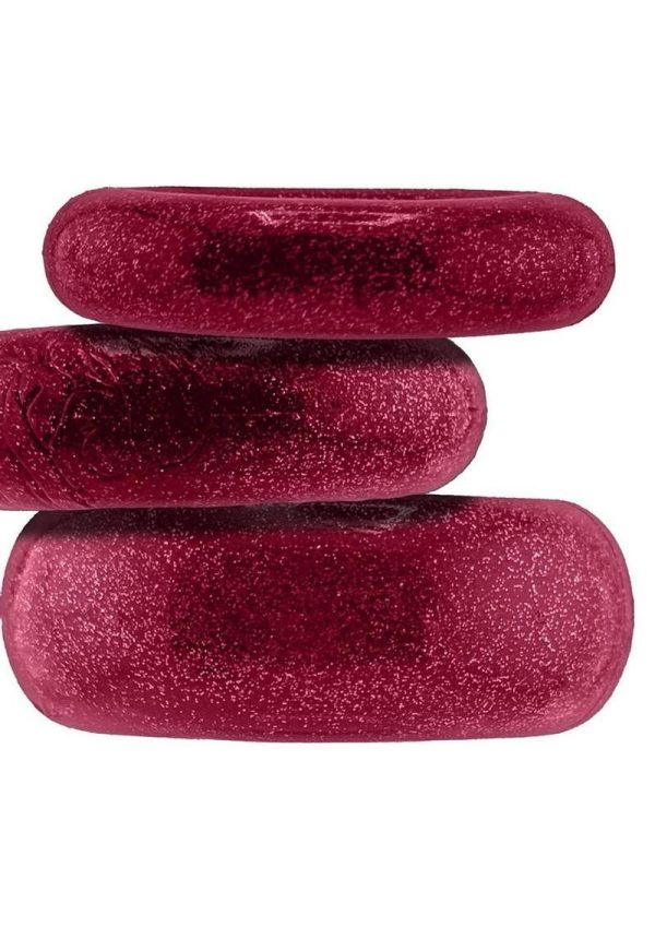 Oxballs Cockpack Multi Design Cockrings (3 Pack) - Cherry Lips - Image 4