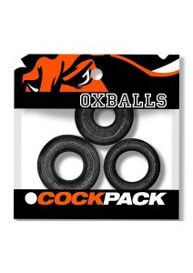 Oxballs Cockpack Multi Design Cockrings (3 Pack) - Black Mica
