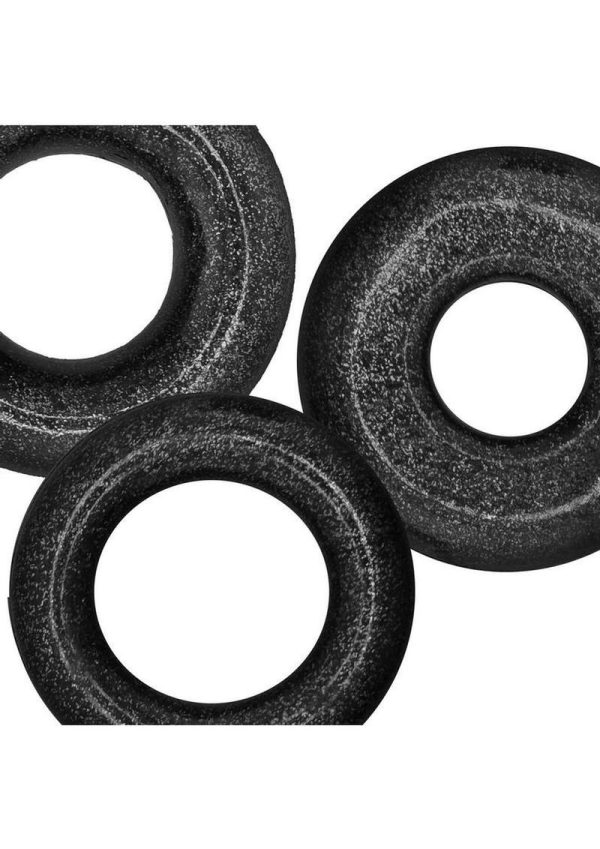 Oxballs Cockpack Multi Design Cockrings (3 Pack) - Black Mica - Image 3
