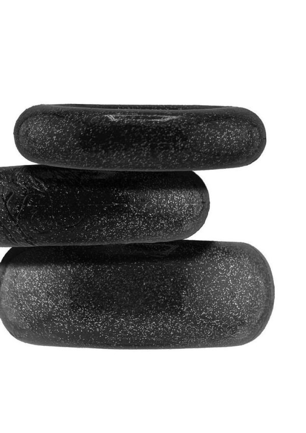 Oxballs Cockpack Multi Design Cockrings (3 Pack) - Black Mica - Image 4