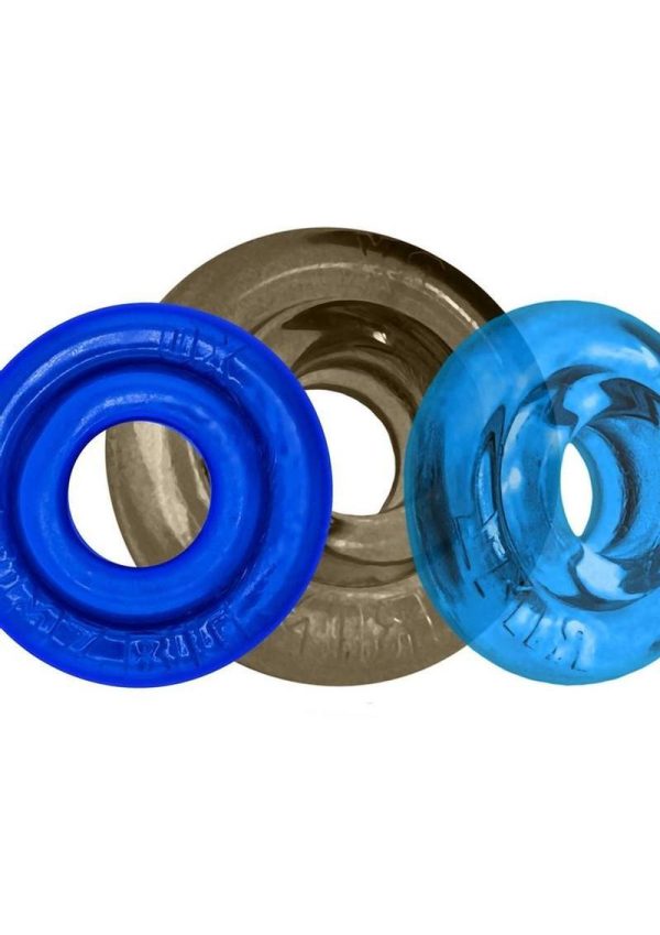 Oxballs Rimringz Multi Size Cock Rings (3 Pack) - Cool Blue - Image 3