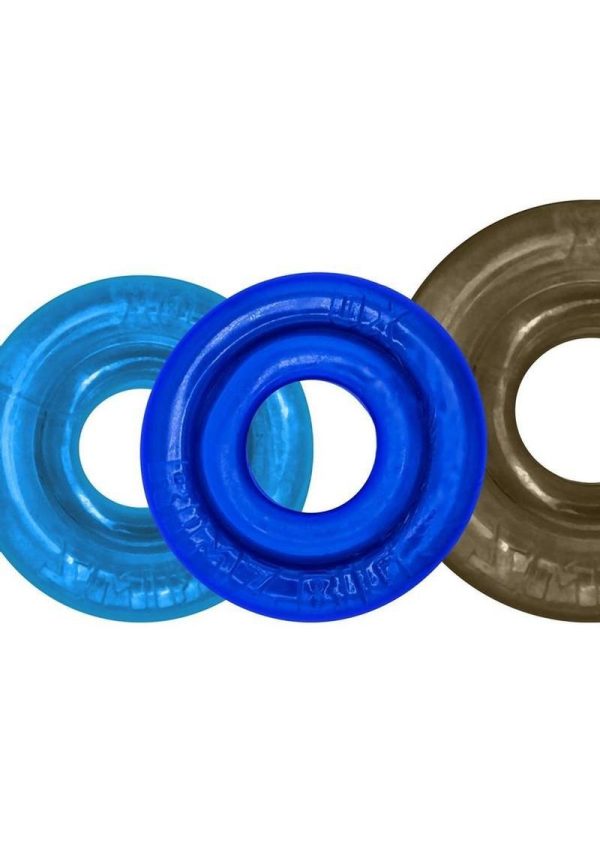 Oxballs Rimringz Multi Size Cock Rings (3 Pack) - Cool Blue - Image 4
