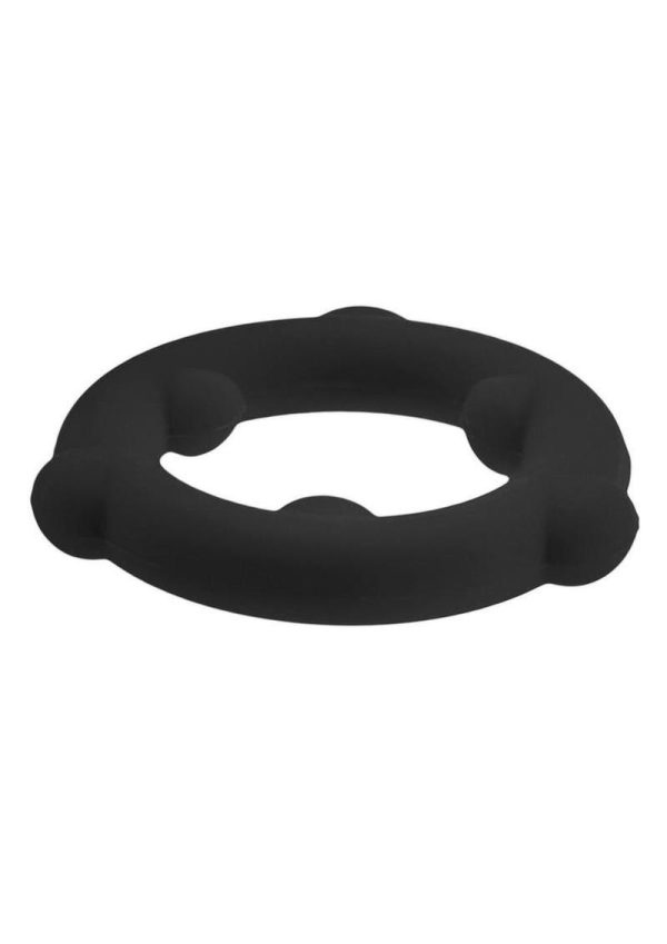 Oxballs Spinner Single Silicone Cock Ring - Black - Image 4