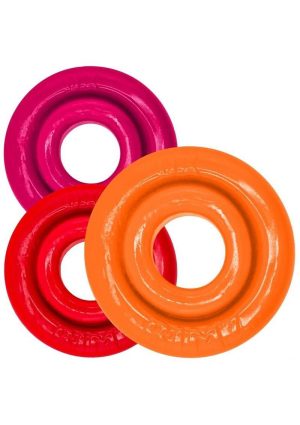 Oxballs Rimringz Multi Size Cock Rings (3 Pack) - Fire Hots