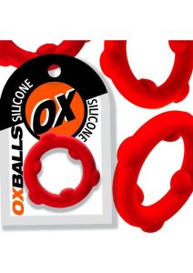 Oxballs Spinner Single Silicone Cock Ring - Red
