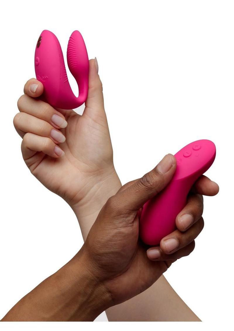 We-Vibe Chorus Rechargeable Silicone Couples Vibrator with Remote Control - Electric Pink - Image 3