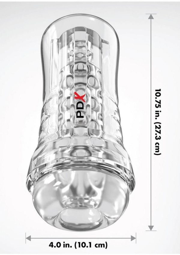 PDX Elite ViewTube See-Thru EZ-Grip Stroker - General Orifice - Clear - Image 4