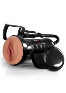 PDX Extreme Wet Pussies Super Sucker XXL Stroker - Pussy - Caramel