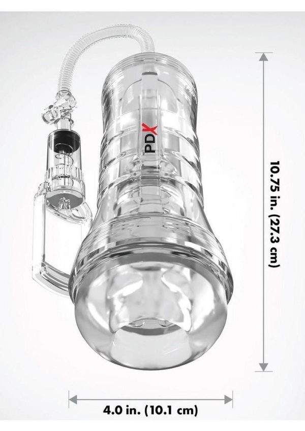 PDX Elite ViewTube Vac XXL Pump See-Thru EZ-Grip Pump Stroker - General Orifice - Clear - Image 4