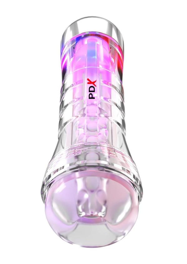 PDX Elite ViewTube XXL See-Thru EZ-Grip LED Stroker - Clear