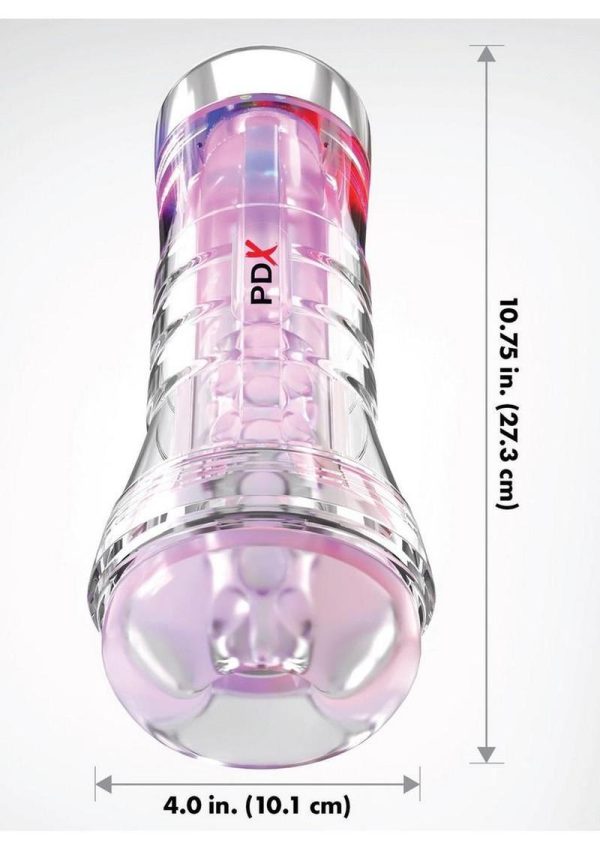 PDX Elite ViewTube XXL See-Thru EZ-Grip LED Stroker - Clear - Image 4