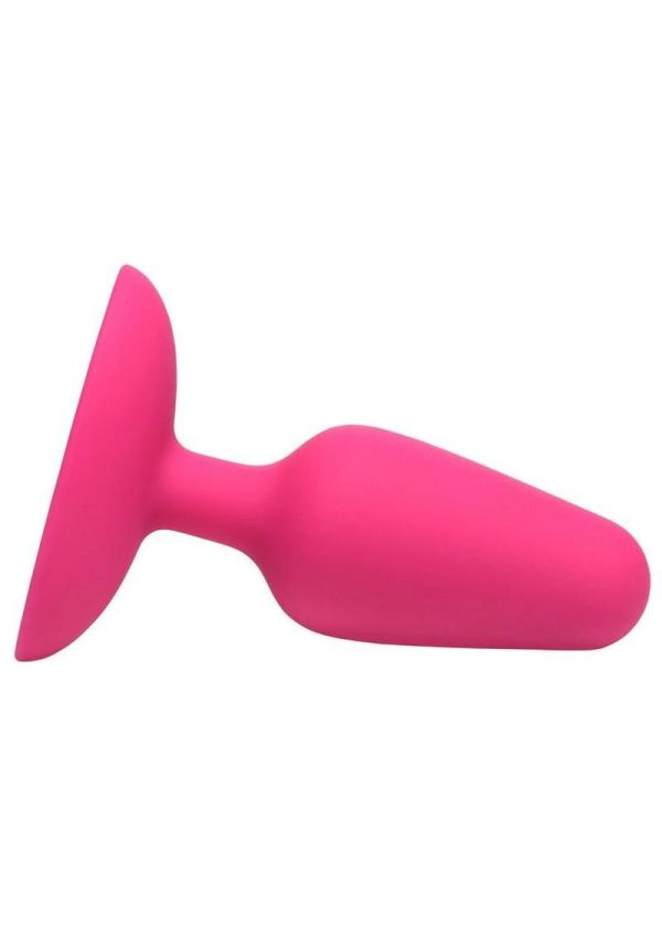 Bang! Flexible Vibrating Silicone Rechargeable Butt Plug - Pink - Image 3