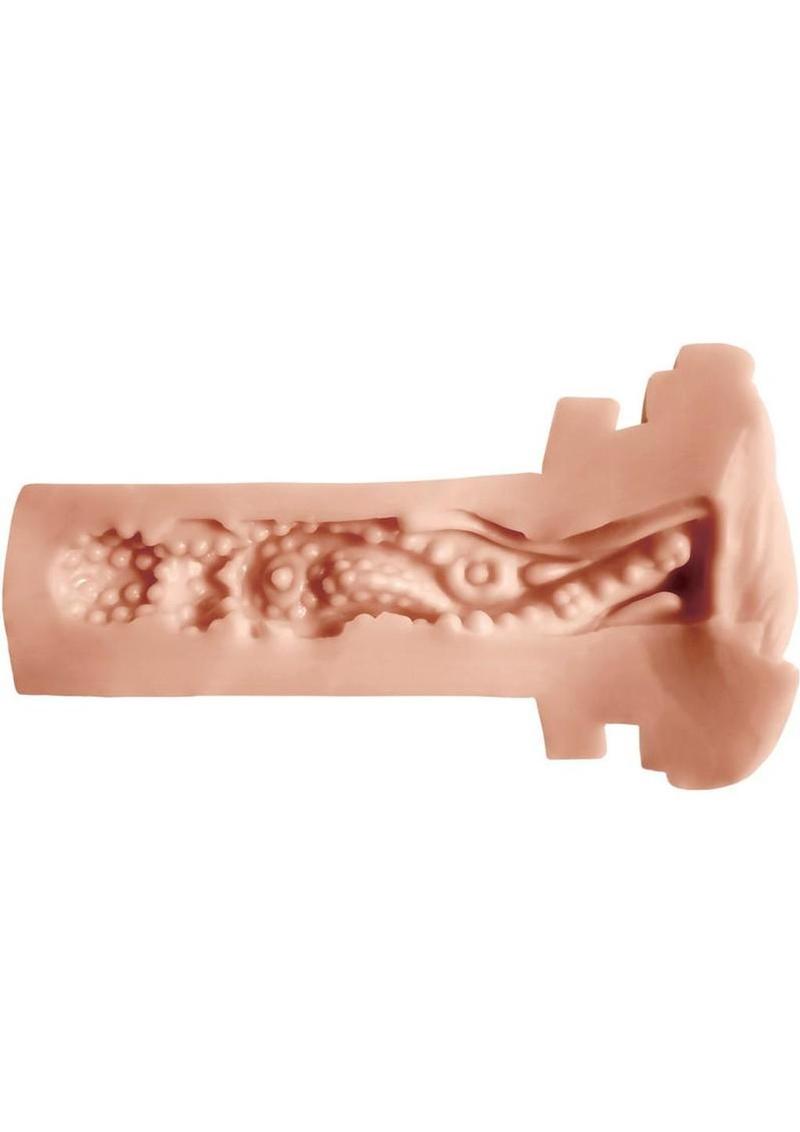 Jock Banger Sucking and Vibrating Pussy Rechargeable Masturbator - Vanilla - Image 3