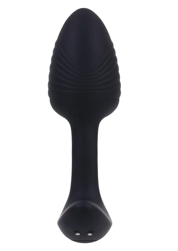 Playboy Rim Shot Rechargeable Silicone Anal Plug - Black - Image 3