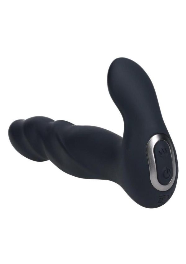 Levelz Vibrating and Thrusting Silicone Rechargeable Prostate Massager - Black - Image 3