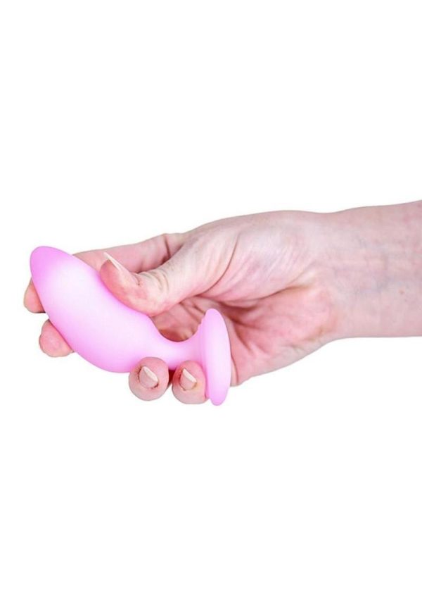 Softies Silicone Anal Plug 4in - Pink - Image 3