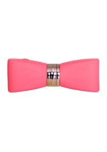 M`Lady Pinpoint Silicone Rechargeable Bow Tie Wand - Coral