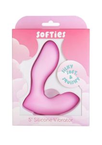 Softies Dual Silicone Rechargeable Vibrator 5in - Pink
