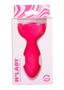 M`Lady Light Up Rotating Silicone Rechargeable Anal Plug - Pink