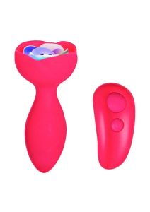 M`Lady Light Up Rotating Silicone Rechargeable Anal Plug - Pink