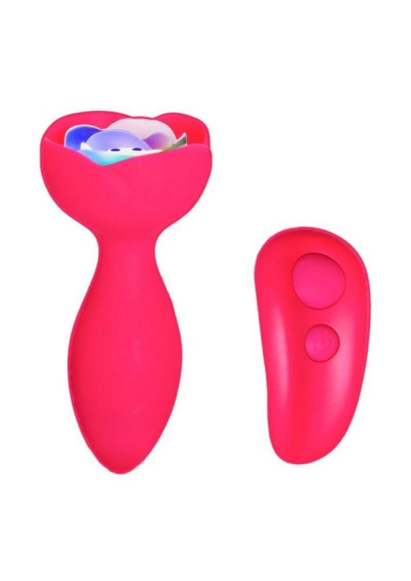 M`Lady Light Up Rotating Silicone Rechargeable Anal Plug - Pink