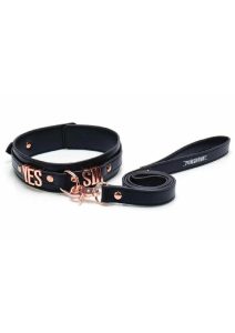 Punishment Yes Sir Collar/Leash - Rose Gold