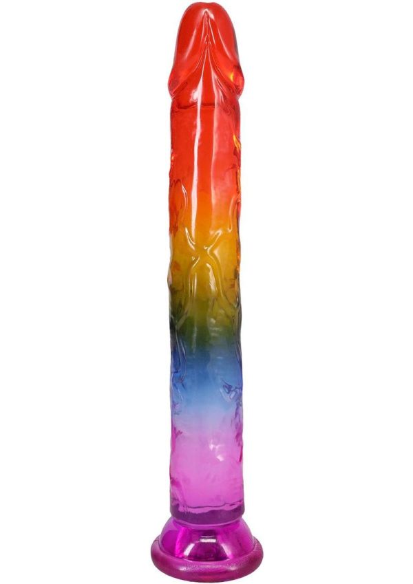 Crystal Jellies Dildo 8.5in - Rainbow - Image 3