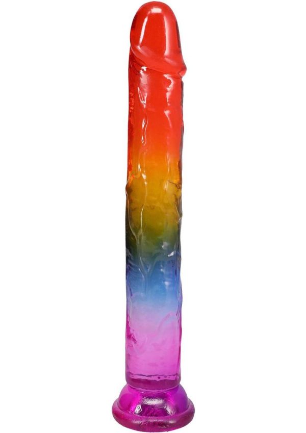 Crystal Jellies Dildo 8.5in - Rainbow - Image 4