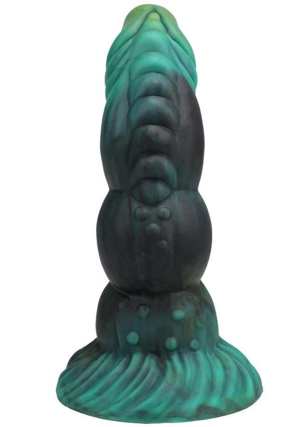 Vac-U-Lock Fantasy Fuckers Green Serpent Silicone Dildo - Green - Image 3