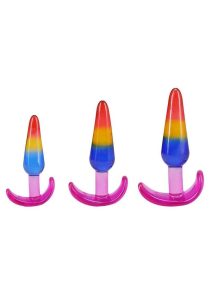 Crystal Jellies Anal Trainer Set (3pc Set) - Rainbow