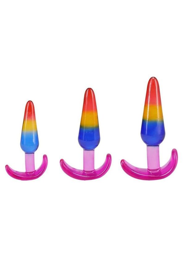 Crystal Jellies Anal Trainer Set (3pc Set) - Rainbow