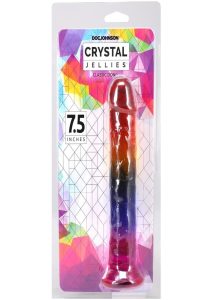 Crystal Jellies Dildo 7.5in - Rainbow
