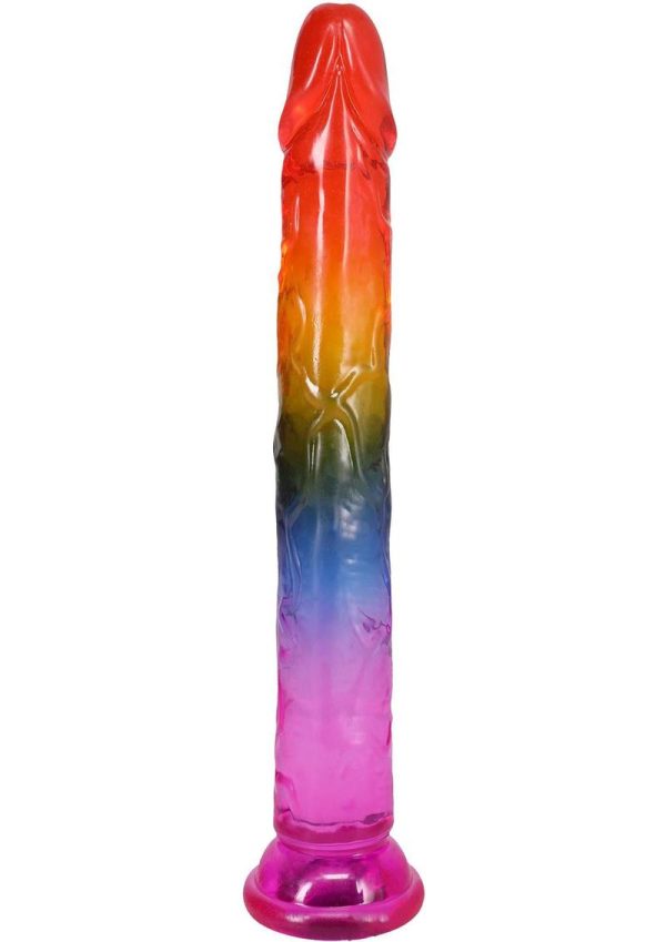 Crystal Jellies Dildo 7.5in - Rainbow - Image 3
