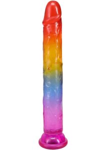 Crystal Jellies Dildo 7in - Rainbow
