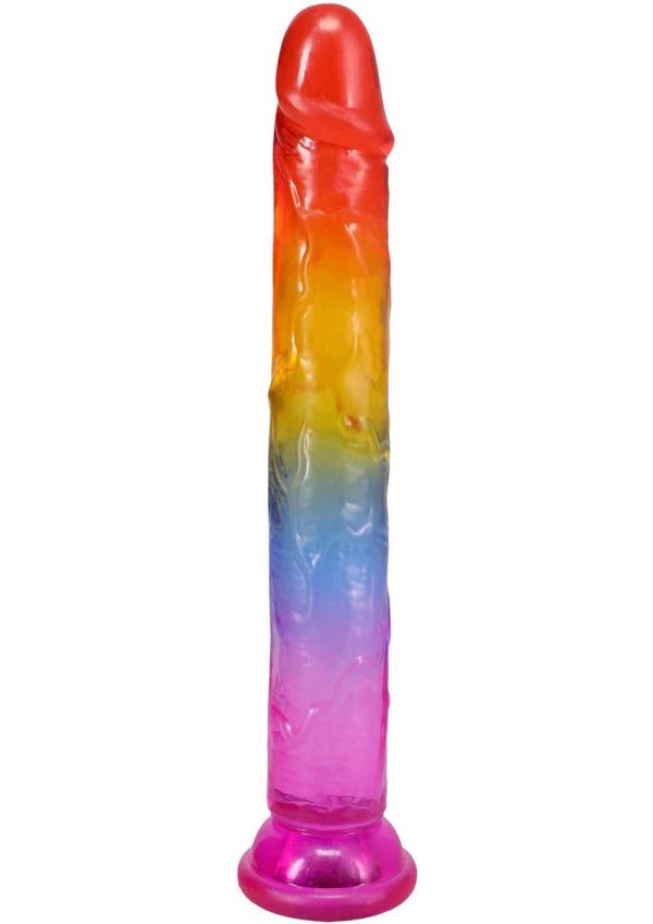 Crystal Jellies Dildo 7in - Rainbow - Image 4
