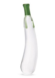 Glas Eggplant Ecstasy Glass Dildo 7.25in - Green