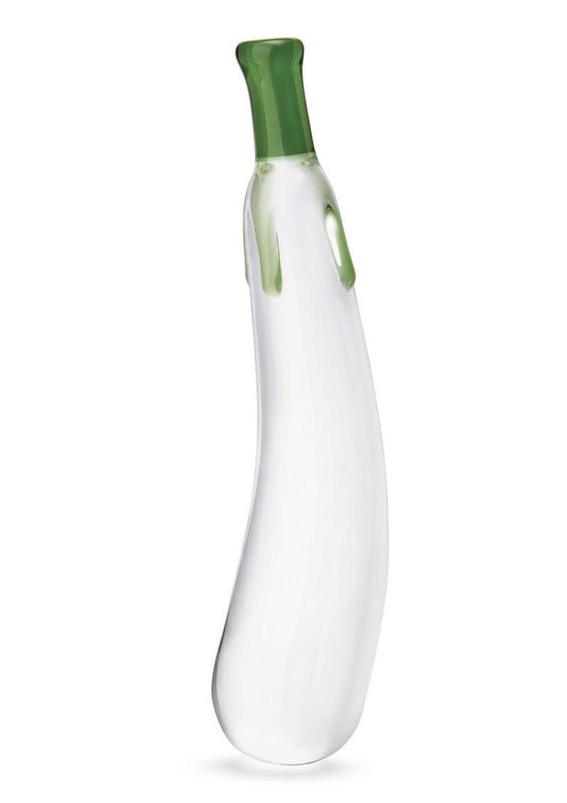 Glas Eggplant Ecstasy Glass Dildo 7.25in - Green