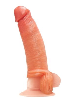 Blueline Super Real Penis Silicone Extension Sleeve with Ball Constriction Loop 6.5in - Vanilla
