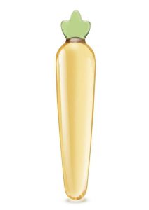 Glas Bunny`s Secret Glass Dildo 7.25in - Yellow/Green
