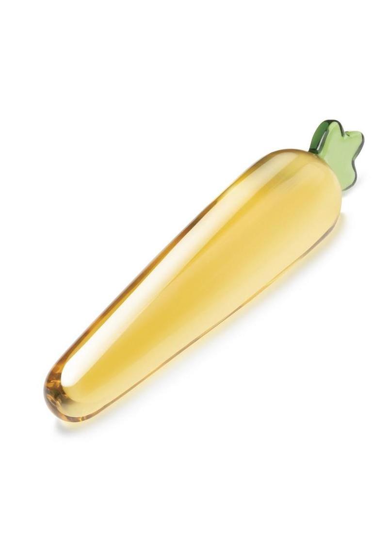 Glas Bunny`s Secret Glass Dildo 7.25in - Yellow/Green - Image 3