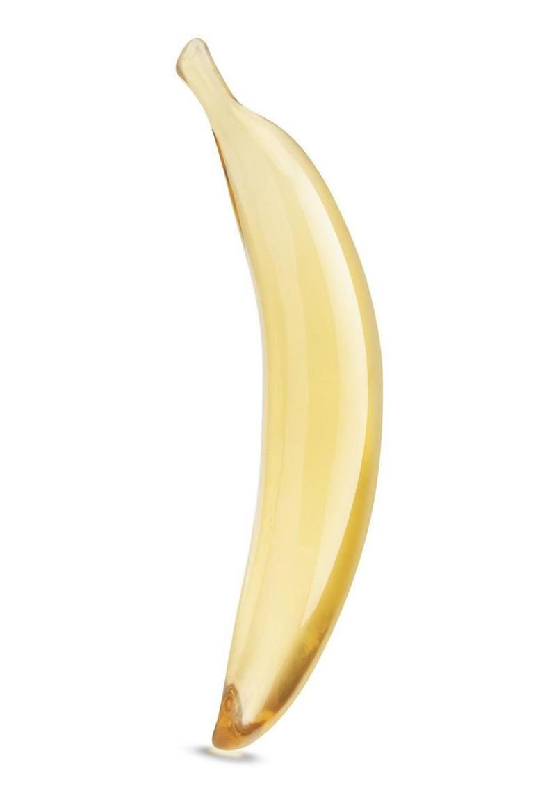 Glas Banana Joy Glass Dildo 7in - Yellow