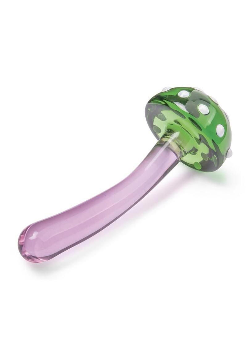 Glas Magic Mushroom Glass Dildo 7.5in - Pink/Green - Image 3
