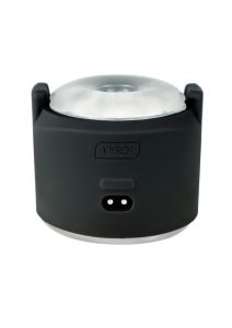 Kiiroo Powershot Interactive Dual Motor Rechargeable Silicone Male Vibrating Masturbator - Black/Clear