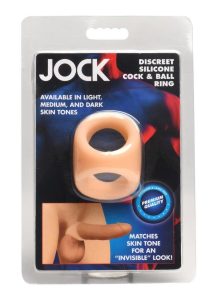 Jock Silicone Cock and Ball Ring - Vanilla
