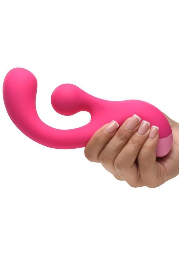 Bang! Gyro Rabbit Rechargeable Silicone Vibrator - Pink - Image 4